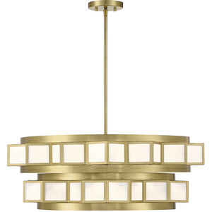Gideon 6 Light 29 inch Warm Brass Chandelier Ceiling Light