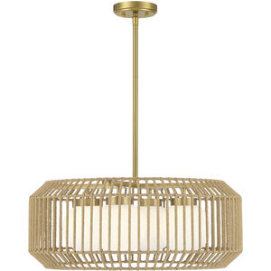 Pastis 4 Light 24 inch Warm Brass Pendant Ceiling Light