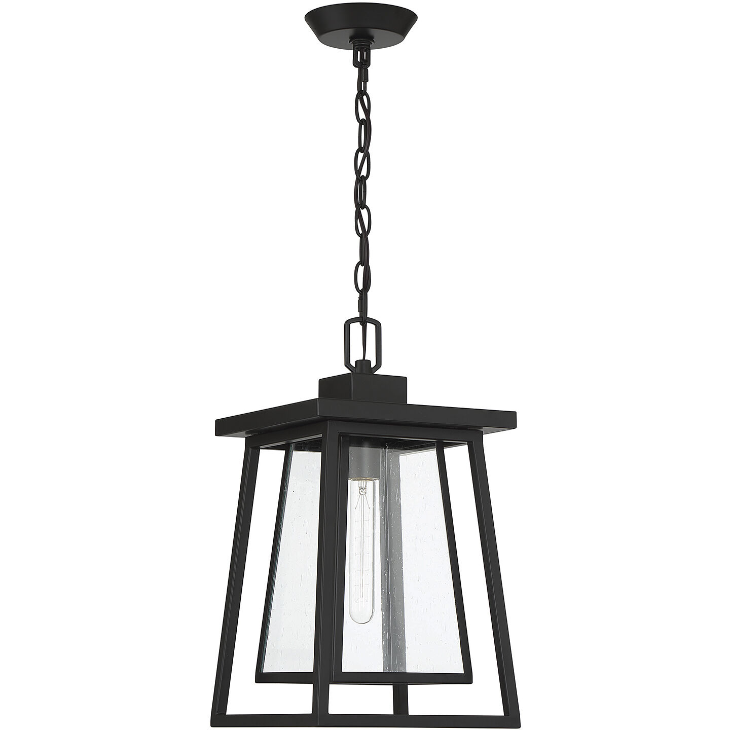 Denver 1 Light 8 inch Black Outdoor Hanging Lantern