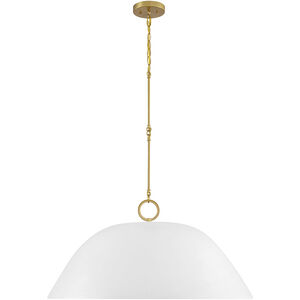 Alta 1 Light 30 inch White Bisque and Brass Pendant Ceiling Light