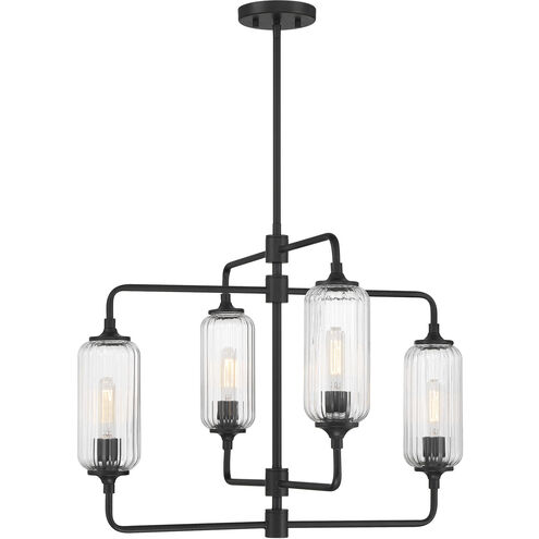 Holton 4 Light 26 inch Matte Black Chandelier Ceiling Light