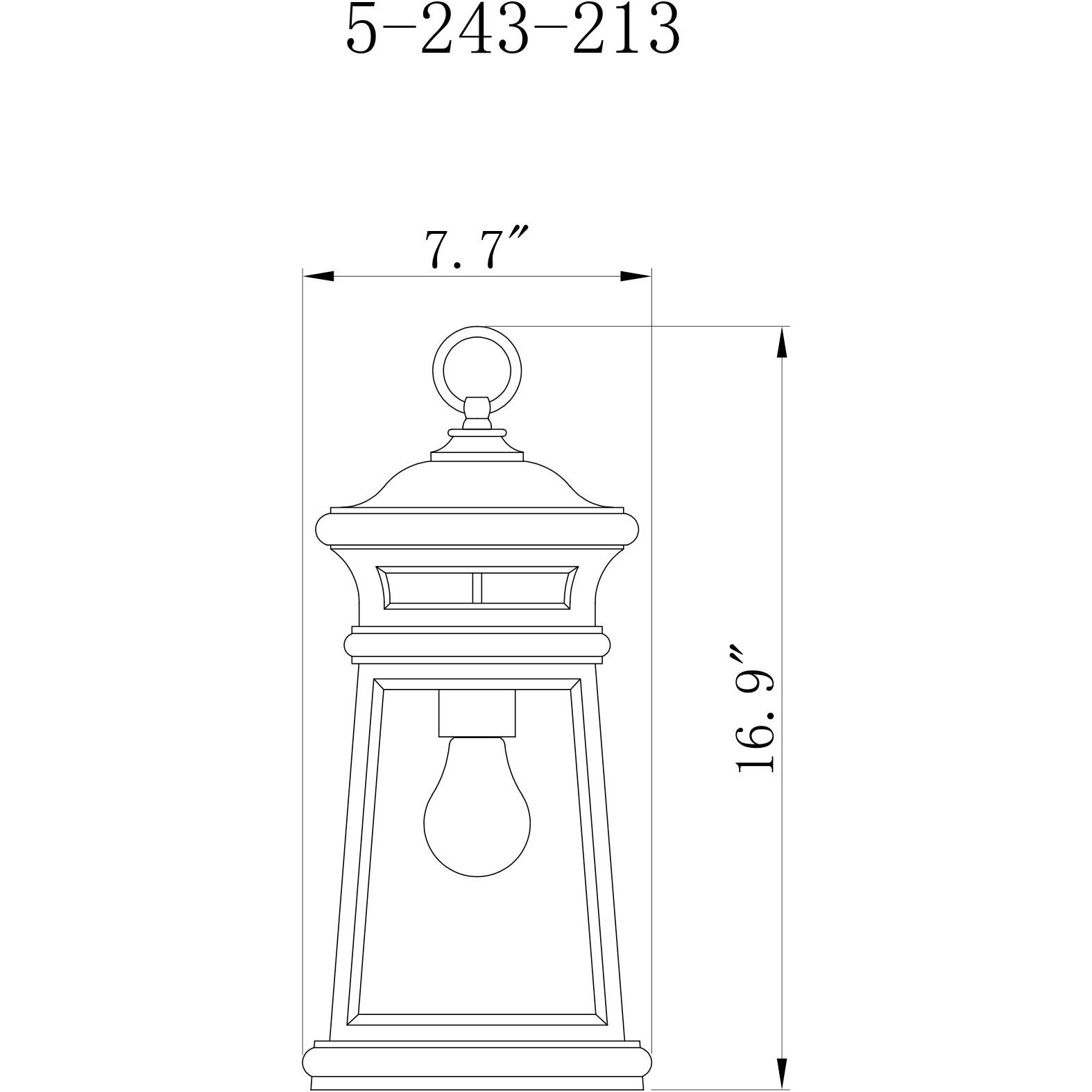 Taylor 1 Light 8 inch English Bronze with Gold Outdoor Hanging Lantern