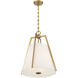 Mansfield 3 Light 18 inch Warm Brass Pendant Ceiling Light, Essentials