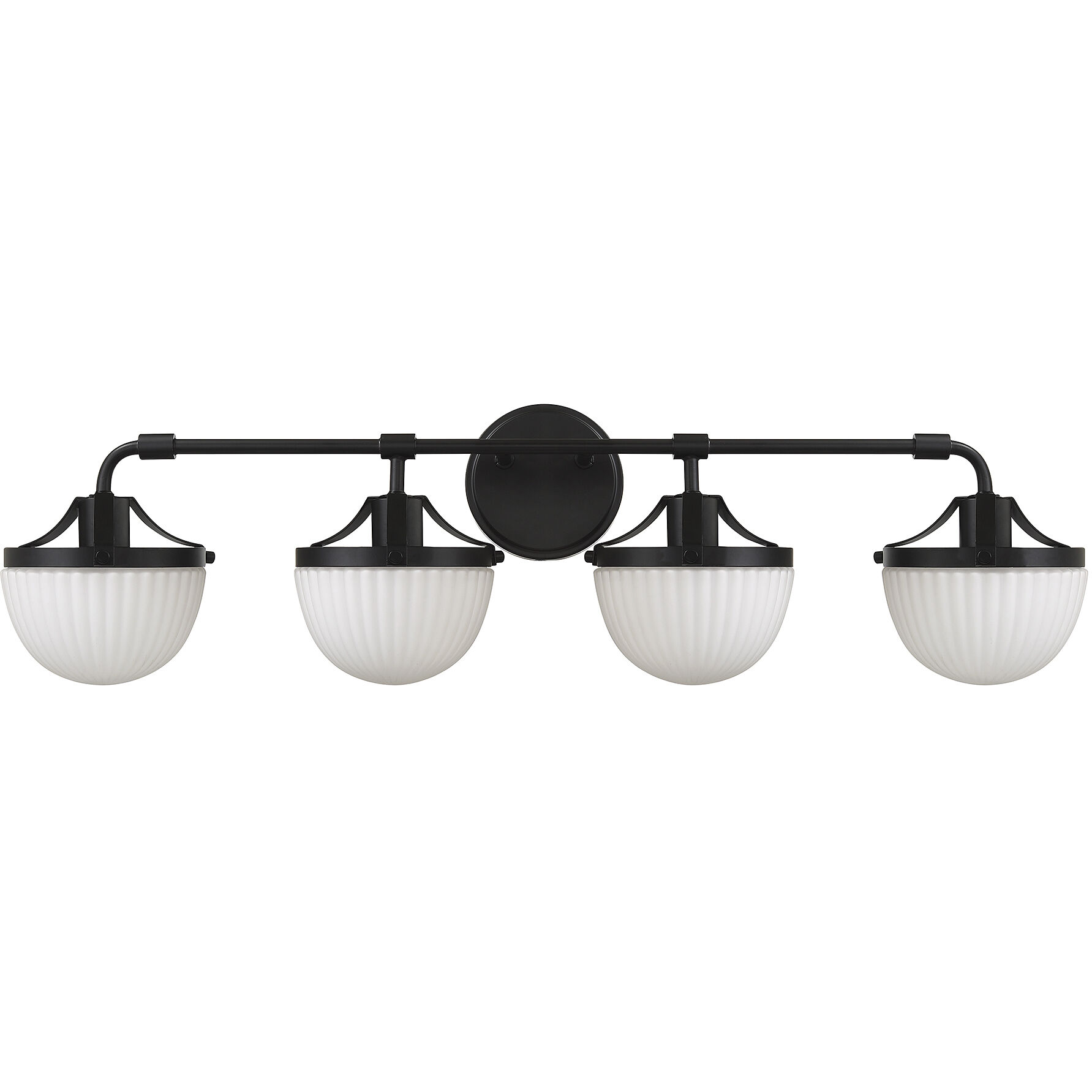Meredith 4 Light 33 inch Matte Black Bathroom Vanity Light Wall Light