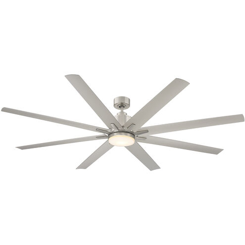 Bluffton 72 inch Satin Nickel with Silver Blades Ceiling Fan