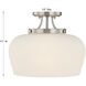 Octave 3 Light 13 inch Satin Nickel Semi-Flush Ceiling Light, Essentials