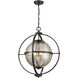 Pearl 3 Light 21 inch Oiled Burnished Bronze Pendant Ceiling Light in Oil Burnished Bronze