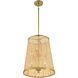 Astoria 6 Light 16 inch Natural with Burnished Brass Pendant Ceiling Light