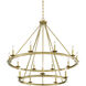 Middleton 15 Light 45 inch Warm Brass Chandelier Ceiling Light, Essentials