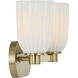 Baldwin 2 Light 14 inch Noble Brass Bathroom Vanity Light Wall Light, Essentials