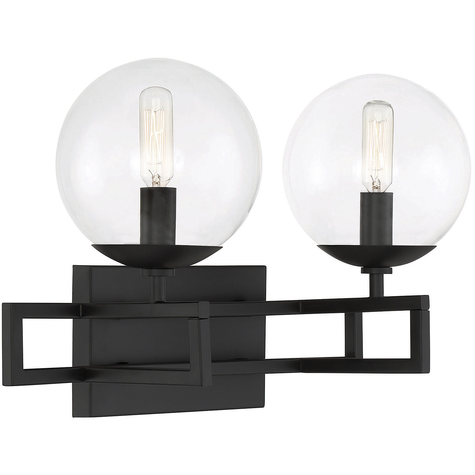 Crosby 2 Light 16 inch Black Bathroom Vanity Light Wall Light, Essentials