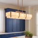 Orleans 5 Light 44.38 inch Distressed Gold Linear Chandelier Ceiling Light