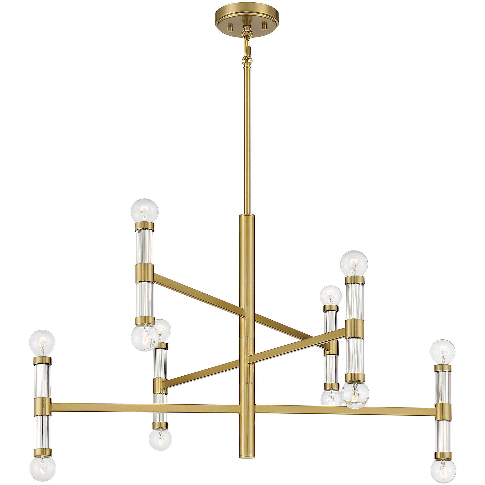 Kingsburg 12 Light 32 inch Warm Brass Chandelier Ceiling Light