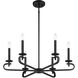 Torino 6 Light 28 inch Matte Black Chandelier Ceiling Light, Essentials