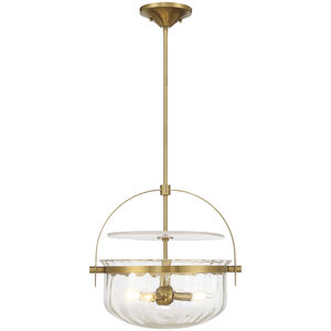 Denmar 4 Light 18 inch Warm Brass Covertible SemiFlush Ceiling Light