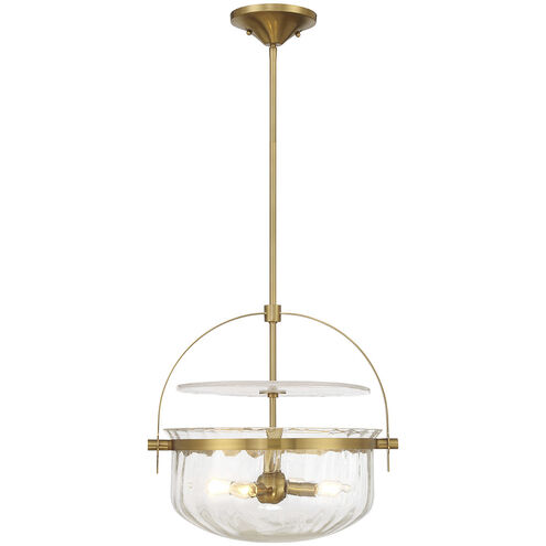 Denmar 4 Light 18 inch Warm Brass Covertible SemiFlush Ceiling Light