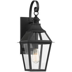 Jackson 1 Light 22 inch Black with Gold Highlights Outdoor Wall Lantern