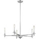 Jasmine 5 Light 30 inch Polished Nickel Chandelier Ceiling Light, Essentials