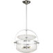 Denmar 4 Light 18 inch Polished Chrome Covertible SemiFlush Ceiling Light