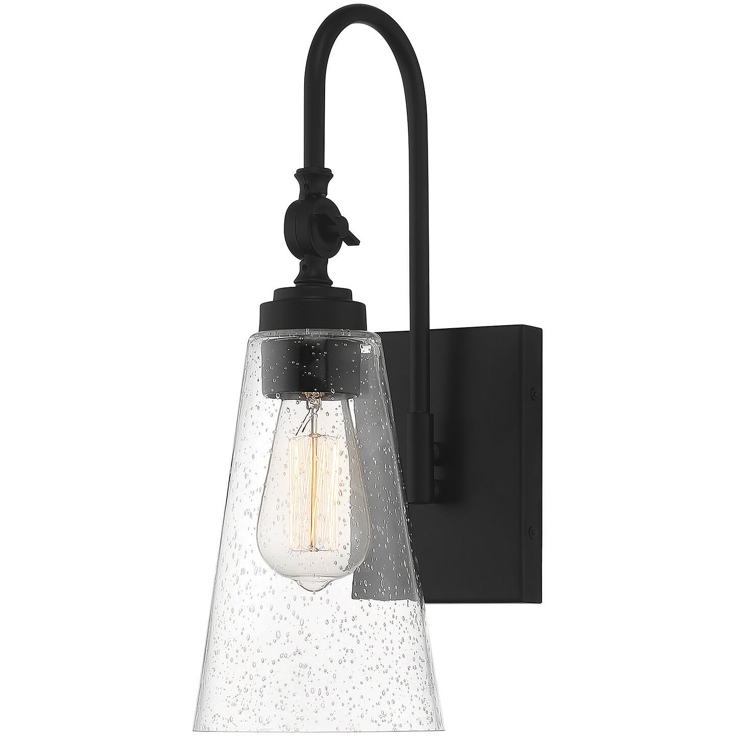 York 8.5 inch 60.00 watt Matte Black Adjustable Wall Sconce Wall Light Essentials