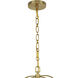 Ashlay 4 Light 22 inch Warm Brass Pendant Ceiling Light