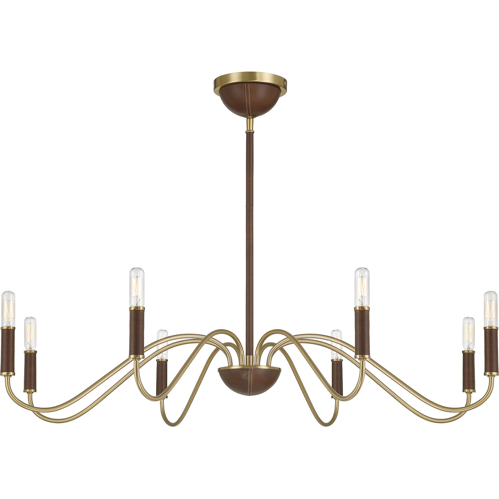Abeline 8 Light 39 inch Warm Brass Chandelier Ceiling Light