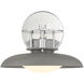 Gavin 1 Light 9 inch Gray with Polished Nickel Accents Wall Sconce Wall Light in Gray/Polished Nickel