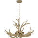 Daniels 6 Light 24 inch Natural Antler Chandelier Ceiling Light