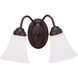 Brighton 2 Light 9 inch English Bronze Bathroom Vanity Light Wall Light