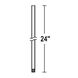 Stella Galvanized Aluminum Ceiling Fan Downrod in 24 in.