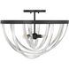 Jennings 4 Light 24 inch Matte Black Semi-Flush Ceiling Light