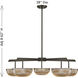 Hubbard LED 38 inch Mediterranean Bronze Chandelier Ceiling Light