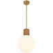 Jarrell 1 Light 12 inch Warm Brass Pendant Ceiling Light
