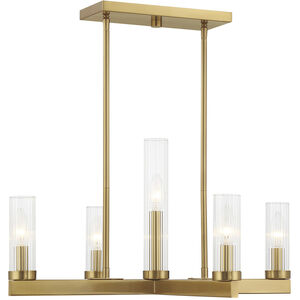 Carina 5 Light 24 inch Warm Brass Chandelier Ceiling Light