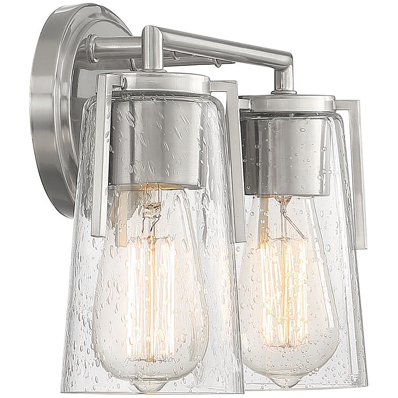 Sacremento 2 Light 14 inch Satin Nickel Bathroom Vanity Light Wall Light, Essentials