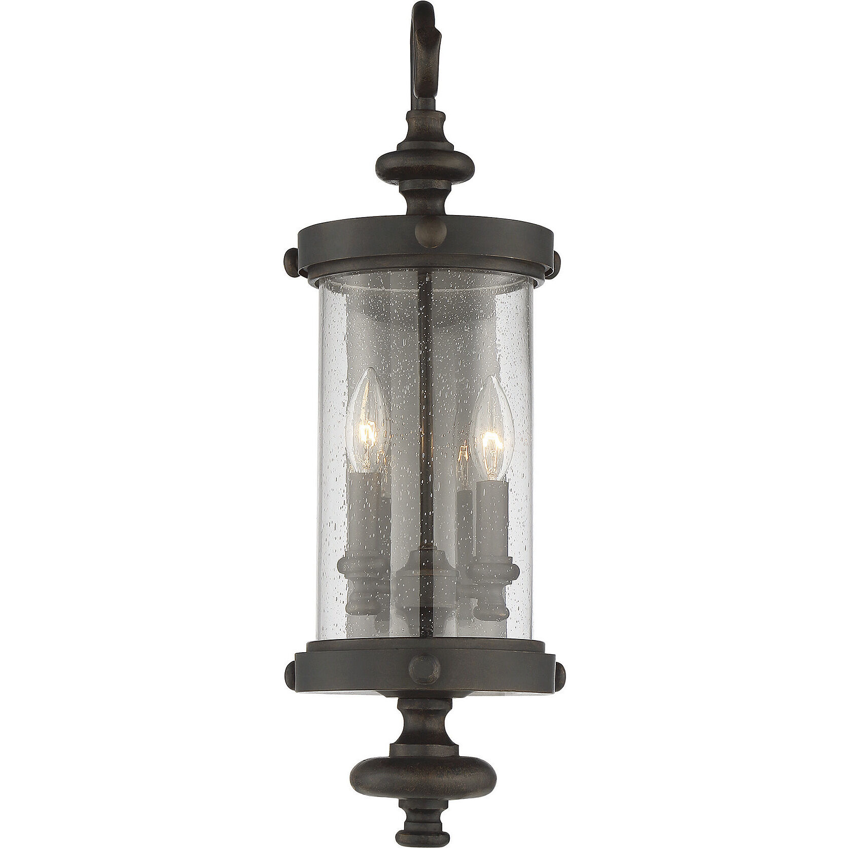 Palmer Outdoor Wall Lantern, 12 1/4" and 5" wide for back plate.......center of the mount to the top of the scroll is 13"