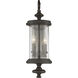 Palmer 2 Light 24 inch Walnut Patina Outdoor Wall Lantern, 12 1/4" and 5" wide for back plate.......center of the mount to the top of the scroll is 13"