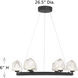 Castello LED 26.5 inch Matte Black Chandelier Ceiling Light