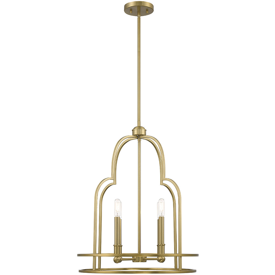 Diplomat 4 Light 20 inch Warm Brass Pendant Ceiling Light