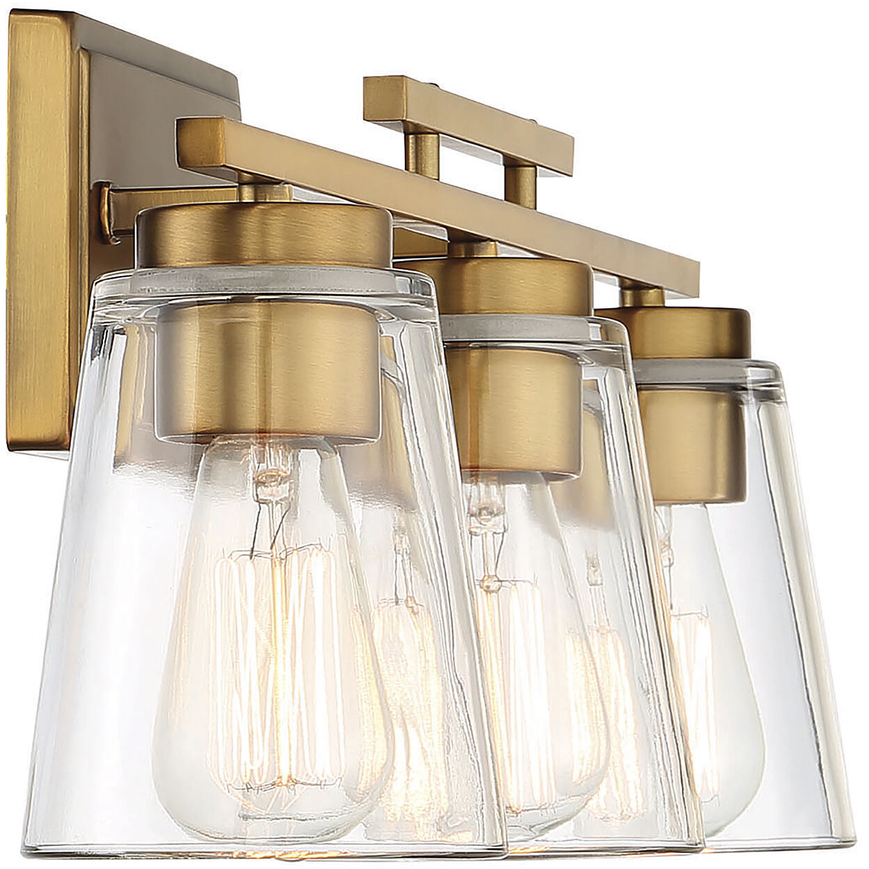 Calhoun 3 Light 24 inch Warm Brass Bathroom Vanity Light Wall Light, Essentials
