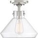 Walpole 1 Light 11 inch Polished Nickel Semi-Flush Ceiling Light