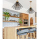 Lenox 5 Light 20.5 inch Black with Warm Brass Accents Pendant Ceiling Light in Matte Black with Warm Brass