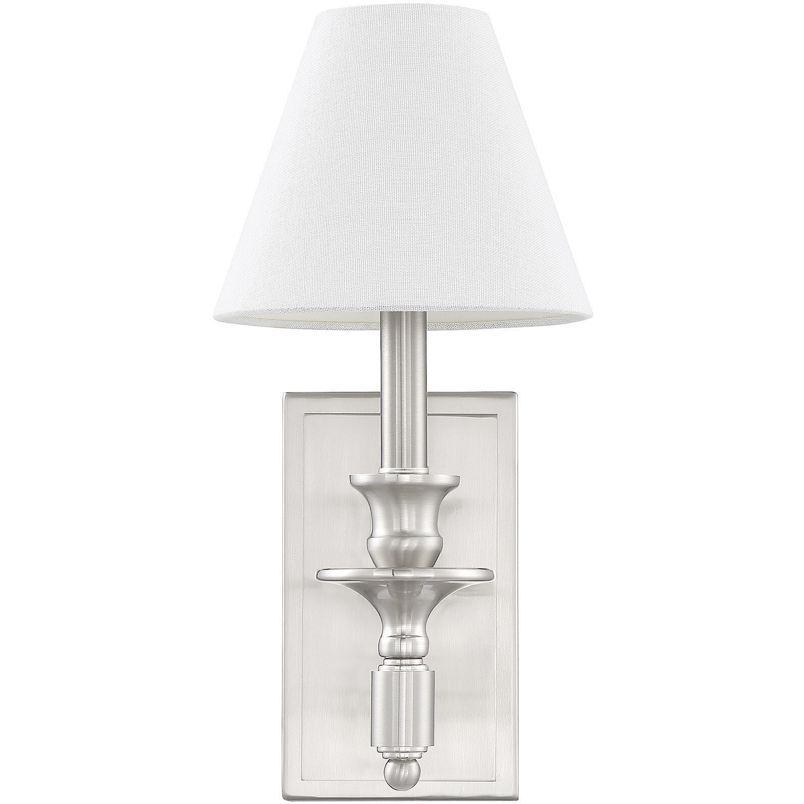 Washburn 1 Light 6.9 inch Satin Nickel Wall Sconce Wall Light, Essentials