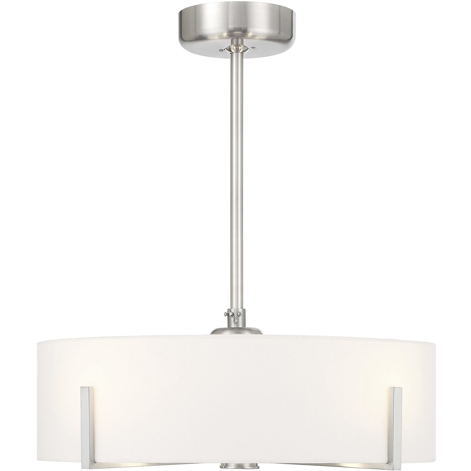 Mansell 14 inch Satin Nickel Fan D'Lier