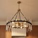 Santiago 8 Light 30 inch Black with Warm Brass Accents Pendant Ceiling Light