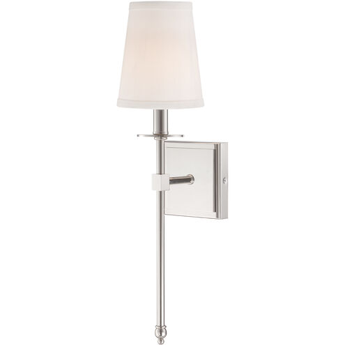 Monroe 1 Light 5 inch Polished Nickel Wall Sconce Wall Light, Essentials