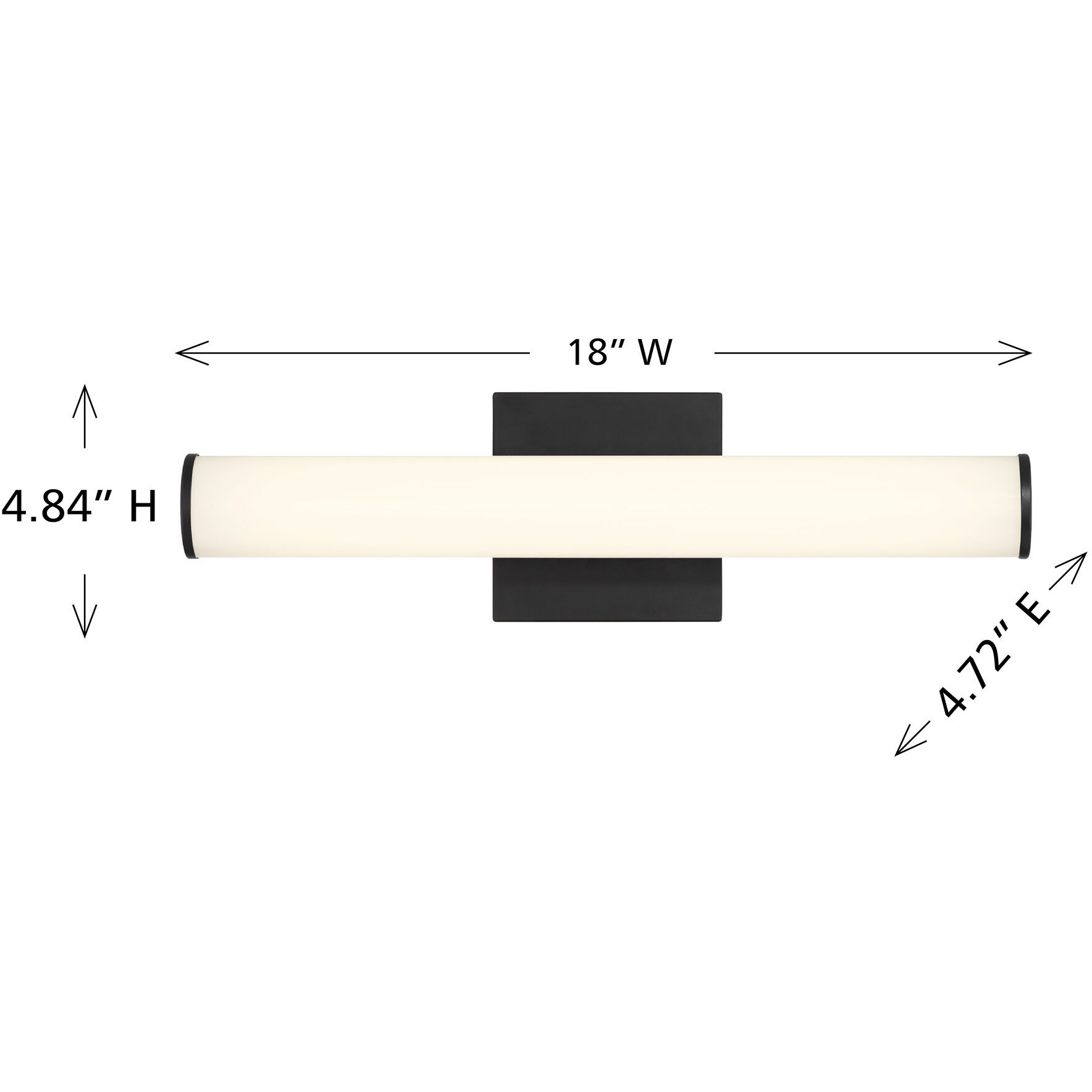 Colt LED 18 inch Matte Black Vanity Light Wall Light
