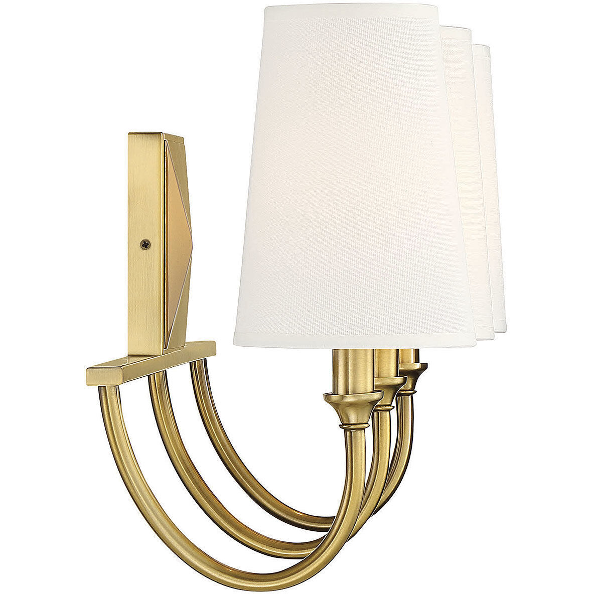 Cameron 3 Light 24 inch Warm Brass Bathroom Vanity Light Wall Light, Essentials