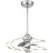 Hydra 12 inch Polished Chrome with Silver Blades Fan D'Lier
