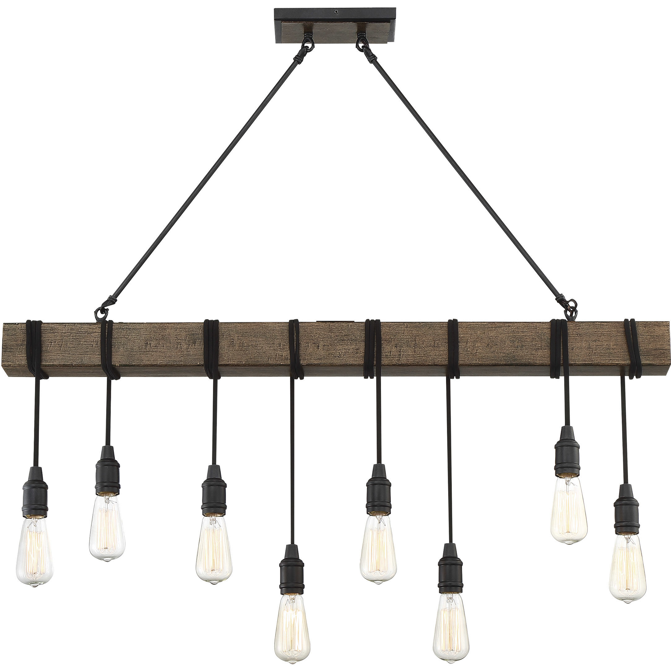 Burgess 8 Light 42 inch Durango Linear Chandelier Ceiling Light